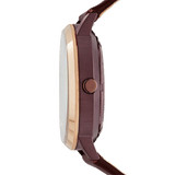 Buy Shop Fossil Vintage Muse Automatic Skeleton Maroon Dial Maroon Leather Strap Watch for Women - ME3137 USA Online