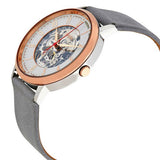 Buy Shop Fossil Vintage Muse Automatic Skeleton White Dial Grey Leather Strap Watch for Women - ME3131 USA Online
