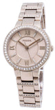 Buy Shop Fossil Virginia Pink Dial Pink Steel Strap Watch for Women - ES4482 USA Online