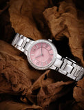 Buy Shop Fossil Virginia Pink Dial Silver Steel Strap Watch for Women - ES3504 USA Online