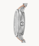 Buy Shop Fossil Virginia Rose Gold Dial Two Tone Steel Strap Watch for Women - ES3405 USA Online
