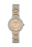 Buy Shop Fossil Virginia Rose Gold Dial Two Tone Steel Strap Watch for Women - ES3405 USA Online