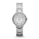 Buy Shop Fossil Virginia Silver Dial Silver Steel Strap Watch for Women - ES3282 USA Online