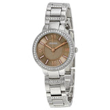 Buy Shop Fossil Virginia Taupe Dial Silver Steel Strap Watch for Women - ES4147 USA Online