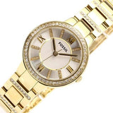 Buy Shop Fossil Virginia White Dial Gold Steel Strap Watch for Women - ES3283 USA Online