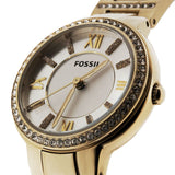 Buy Shop Fossil Virginia White Dial Gold Steel Strap Watch for Women - ES3283 USA Online
