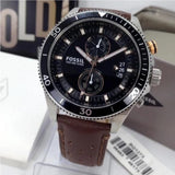 Buy Shop Fossil Wakefield Black Dial Brown Leather Strap Watch for Men - CH2944 USA Online