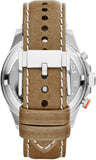 Buy Shop Fossil Wakefield Chronograph Cream Dial Brown Leather Strap Watch for Men - CH2951 USA Online