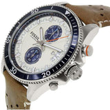 Buy Shop Fossil Wakefield Chronograph Cream Dial Brown Leather Strap Watch for Men - CH2951 USA Online