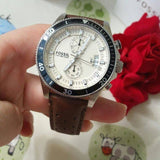 Buy Shop Fossil Wakefield Chronograph White Dial Brown Leather Strap Watch for Men - CH2943 USA Online