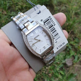 Buy Shop Fossil Wallace Designer Silver Dial Silver Steel Strap Watch for Women - ES3057 USA Online