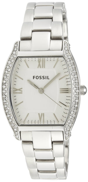 Buy Shop Fossil Wallace Silver Dial Silver Steel Strap Watch for Women - ES3174 USA Online