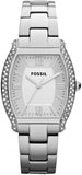 Buy Shop Fossil Wallace Silver Dial Silver Steel Strap Watch for Women - ES3174 USA Online