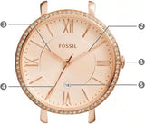 Buy Shop Fossil Jacqueline Rose Gold Dial Rose Gold Steel Strap Watch for Women - ES3632 USA Online