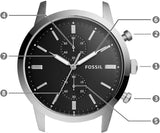 Fossil Townsman Multifunction Black Dial Black Leather Strap Watch for Men - FS5396