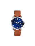 Buy Shop Fossil Commuter Blue Dial Blue Leather Strap Watch for Men - FS5325 USA Online