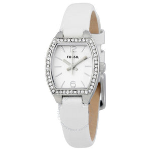 Buy Shop Fossil Molly White Dial White Leather Strap Watch for Women - ES3288 USA Online