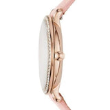 Buy Shop Fossil Jacqueline White Dial Pink Leather Strap Watch for Women - ES4303 USA Online