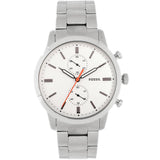 Buy Shop Fossil Townsman White Dial Silver Steel Strap Watch for Men - FS5346 USA Online