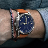 Buy Shop Fossil The Commuter Blue Dial Brown Leather Strap Watch for Men - FS5401 USA Online