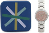 Buy Shop Fossil Virginia Pink Dial Silver Steel Strap Watch for Women - ES3504 USA Online
