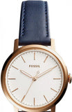 Buy Shop Fossil The Minimalist Slim White Dial Blue Leather Strap Watch for Men - FS5371 USA Online