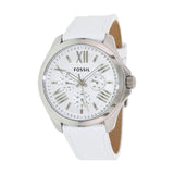 Buy Shop Fossil Cecile White Dial White Leather Strap Watch for Women - AM4484 USA Online