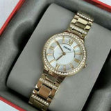 Buy Shop Fossil Virginia White Dial Gold Steel Strap Watch for Women - ES3283 USA Online