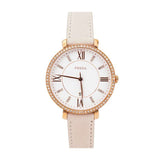 Buy Shop Fossil Jacqueline White Dial Pink Leather Strap Watch for Women - ES4303 USA Online