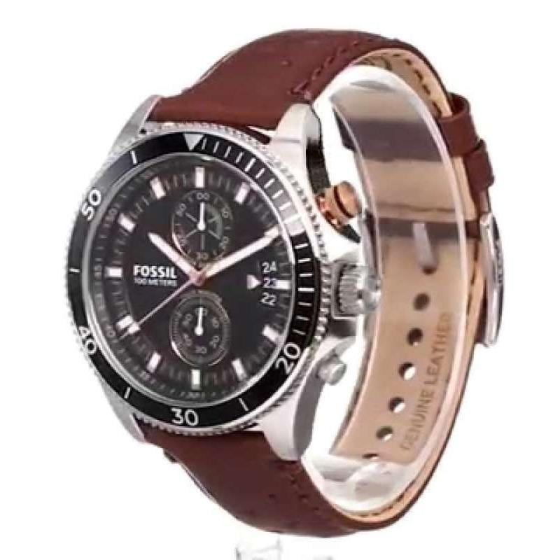 Buy Shop Fossil Wakefield Black Dial Brown Leather Strap Watch for Men - CH2944 USA Online