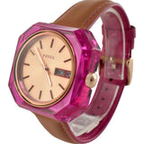 Buy Shop Fossil Candy White Dial Brown Leather Strap Watch for Women - ES3539 USA Online