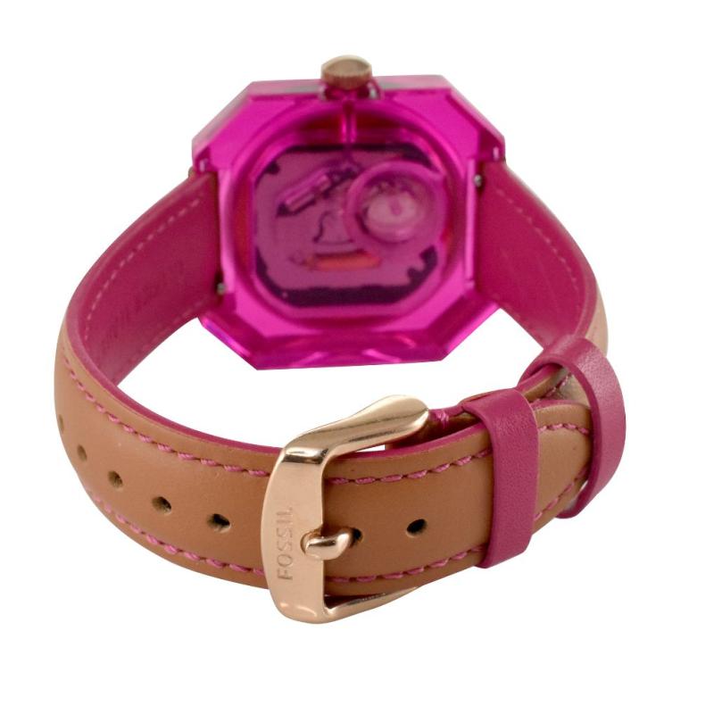 Buy Shop Fossil Candy White Dial Brown Leather Strap Watch for Women - ES3539 USA Online