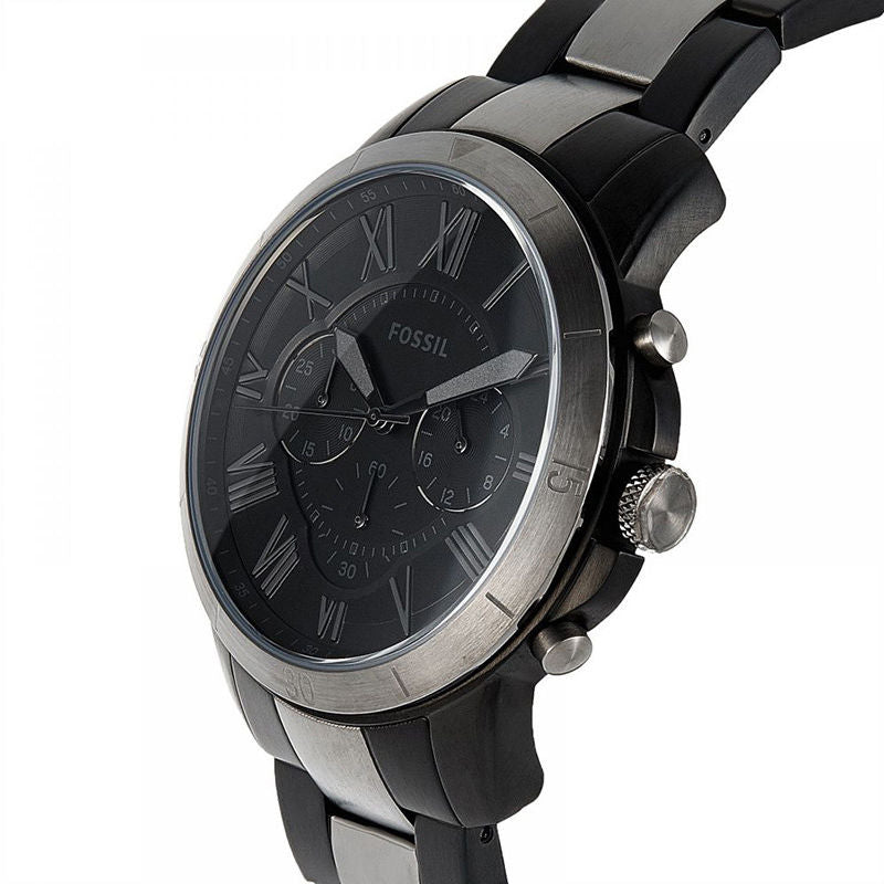 Buy Shop Fossil Grant Chronograph Black Dial Two Tone Steel Strap Watch for Men - FS5269 USA Online
