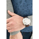Buy Shop Fossil Grant Twist Multi-Function White Dial Brown Leather Strap Watch for Men - ME1144 USA Online