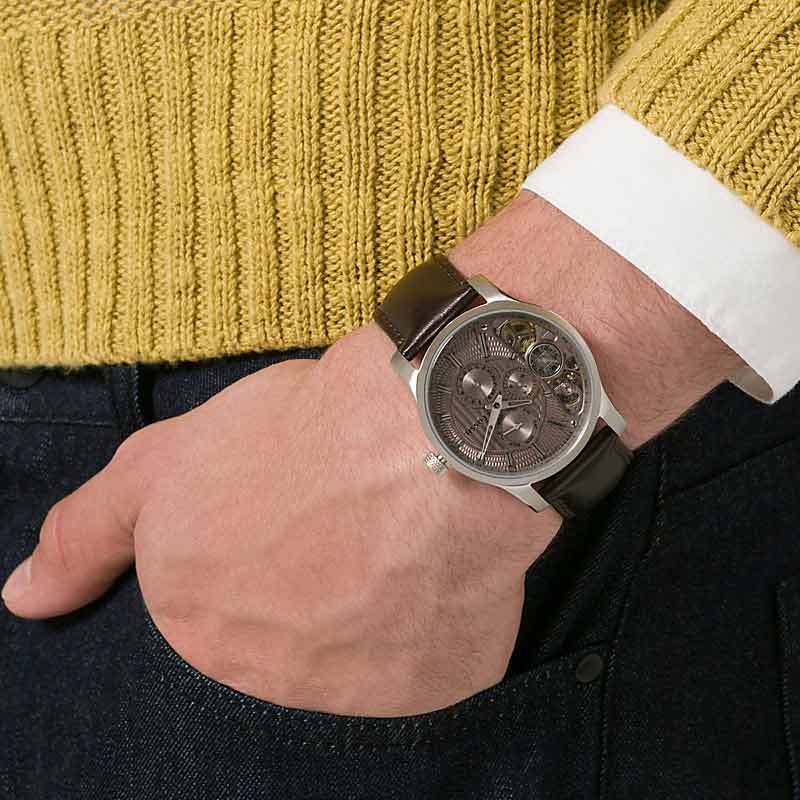 Buy Shop Fossil Twist Chronograph Multifunction Taupe Dial Brown Leather Strap Watch for Men - ME1098 USA Online