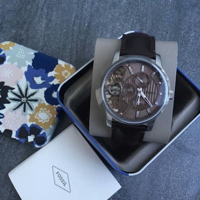 Buy Shop Fossil Twist Chronograph Multifunction Taupe Dial Brown Leather Strap Watch for Men - ME1098 USA Online