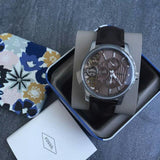 Buy Shop Fossil Twist Chronograph Multifunction Taupe Dial Brown Leather Strap Watch for Men - ME1098 USA Online