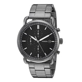 Buy Shop Fossil The Commuter Black Dial Grey Steel Strap Watch for Men - FS5400 USA Online