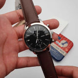 Buy Shop Fossil Townsman Chronograph Black Dial Brown Leather Strap Watch for Men - FS5280 USA Online