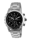 Buy Shop Fossil Dean Chronograph Black Dial Silver Steel Strap Watch for Men - FS4542 USA Online