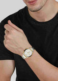 Buy Shop Fossil Dean Chronograph White Dial Silver Steel Strap Watch for Men - FS4795 USA Online