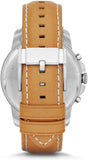 Buy Shop Fossil Grant Chronograph Green Dial Brown Leather Strap Watch for Men - FS4918 USA Online