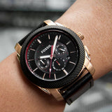 Buy Shop Fossil Machine Chronograph Black Dial Black Leather Strap Watch for Men - FS5120 USA Online