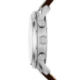 Buy Shop Fossil Pilot Chronograph White Dial Brown Leather Strap Watch for Men - FS5146 USA Online