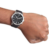 Buy Shop Fossil Pilot 54 Chronograph Black Dial Black Leather Strap Watch for Men - FS5181 USA Online