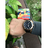 Buy Shop Fossil Pilot 54 Chronograph Blue Dial Brown Leather Strap Watch for Men - FS5204 USA Online