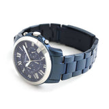 Buy Shop Fossil Grant Chronograph Blue Dial Blue Steel Strap Watch for Men - FS5230 USA Online