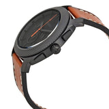 Buy Shop Fossil Machine Chronograph Black Dial Brown Leather Strap Watch for Men - FS5234 USA Online