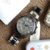 Buy Shop Fossil Grant Chronograph Black Dial Two Tone Steel Strap Watch for Men - FS5269 USA Online