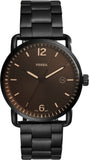 Buy Shop Fossil The Commuter Brown Dial Black Steel Strap Watch for Men - FS5277 USA Online
